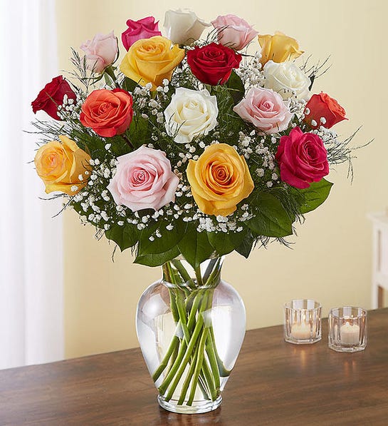 1800flowers.com | Rose Elegance™ Premium Long Stem Assorted Roses